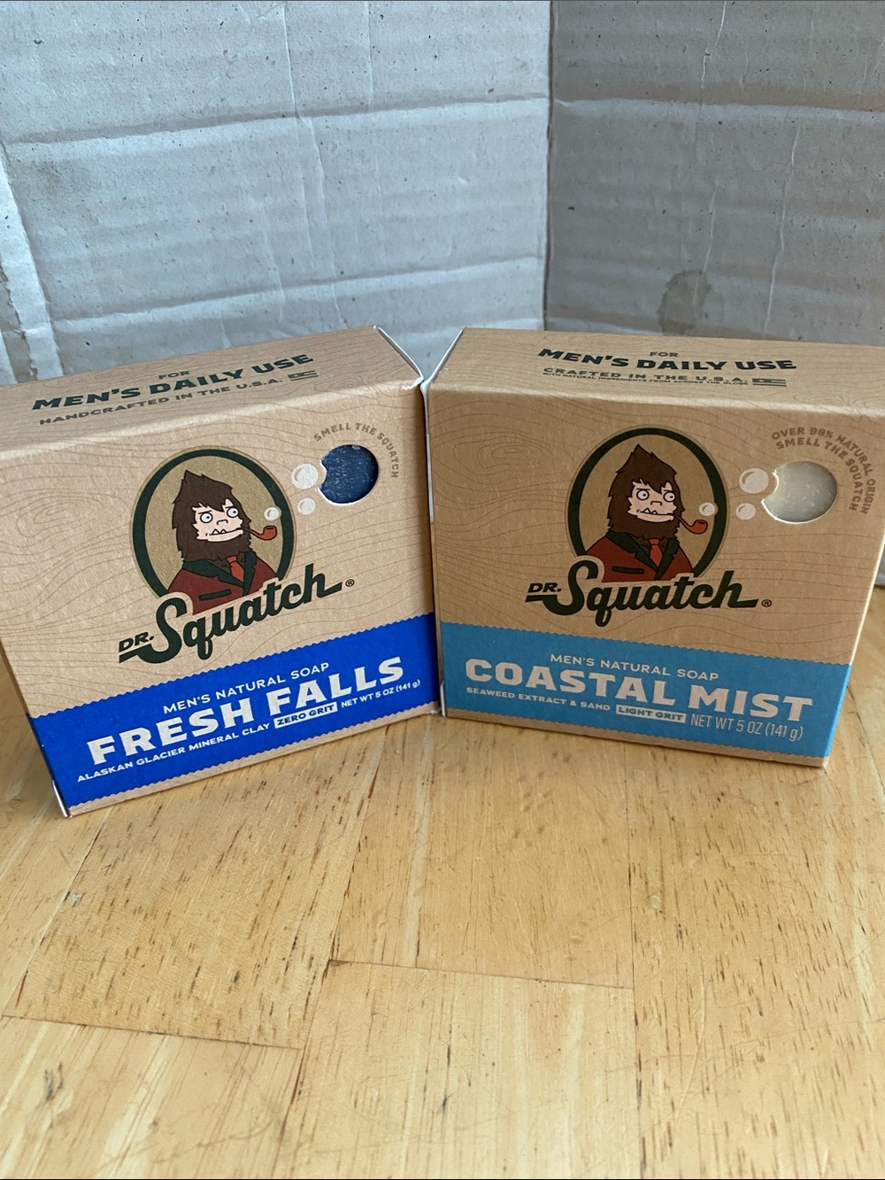 Dr. Squatch Fresh Falls & Coastal Mist Men’s Natural Soap Duo - NWT 5 oz ea